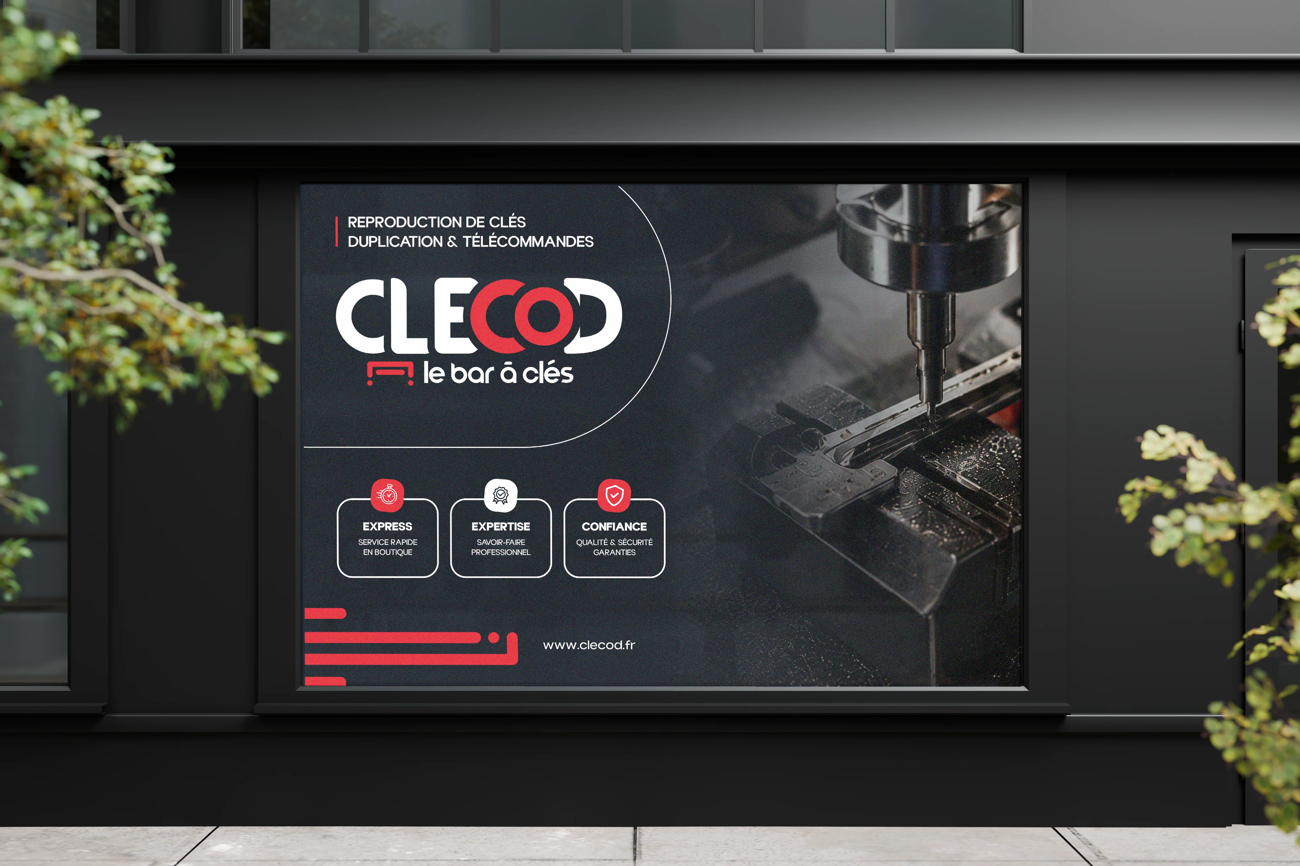 Sticker et support de marque CLECOD